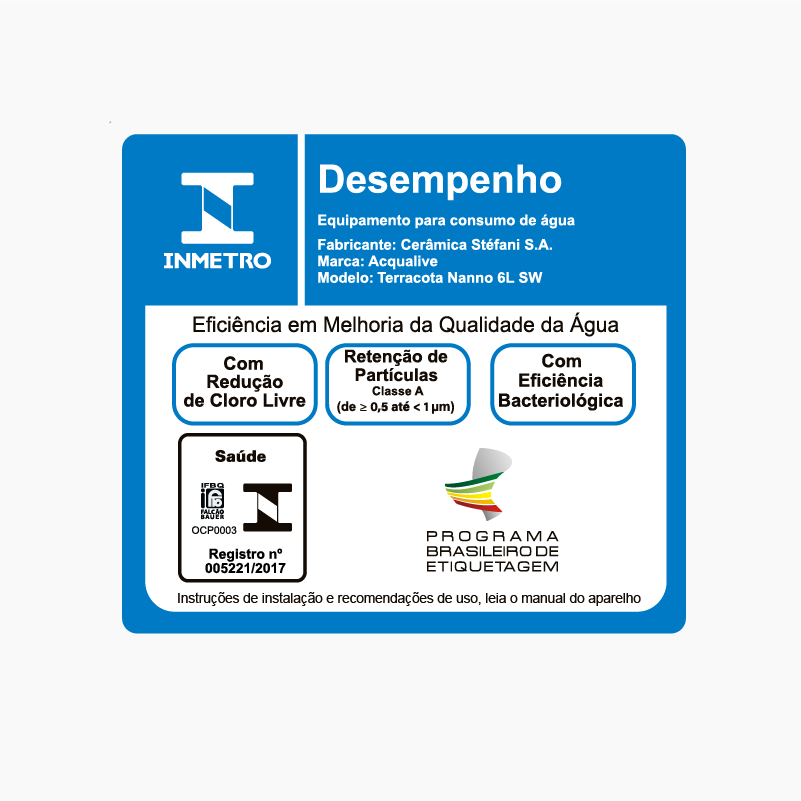 Purificador de Água Acqualive Terracota Gray