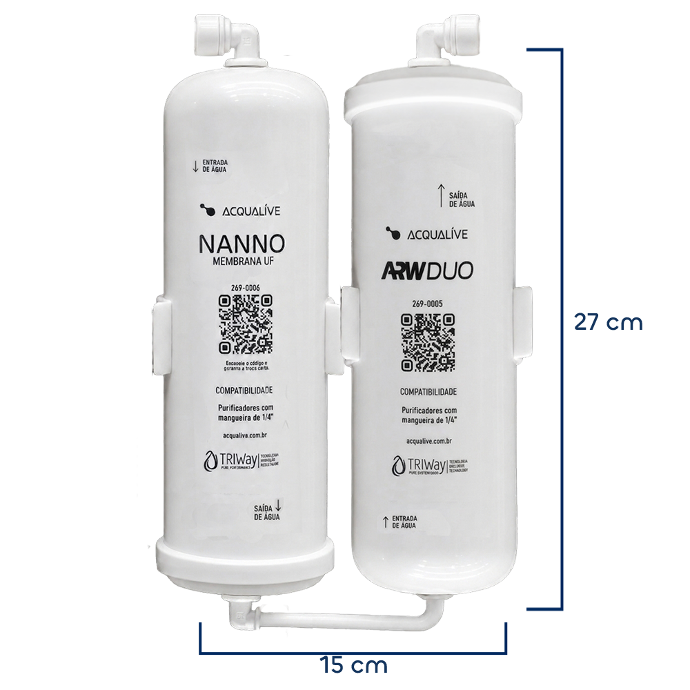 Elementos Filtrantes de Água Alcalina Acqualive Duo Lite